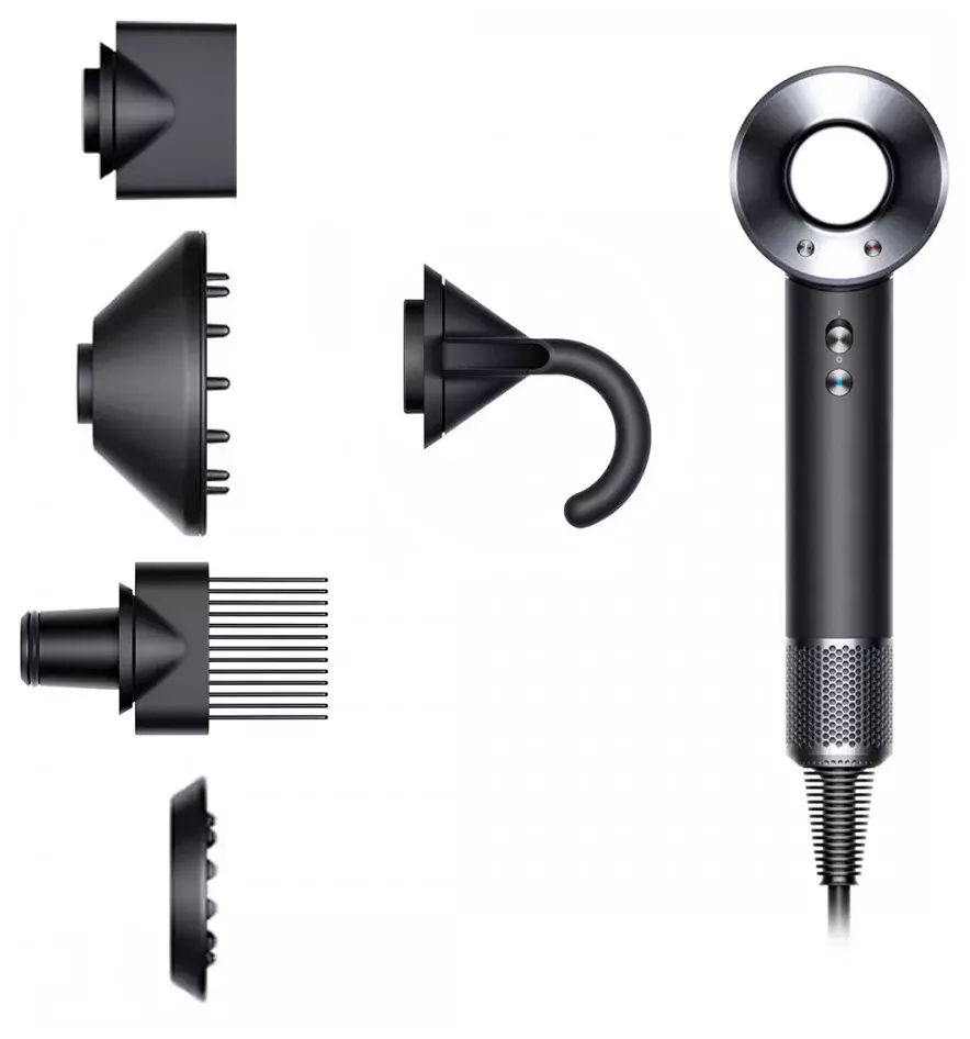 Фен Dyson Supersonic HD07 Черный/Серебристый